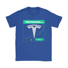 Load image into Gallery viewer, I Own Tesla Stock:  T-Shirt with full logo
